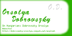 orsolya dobrovszky business card